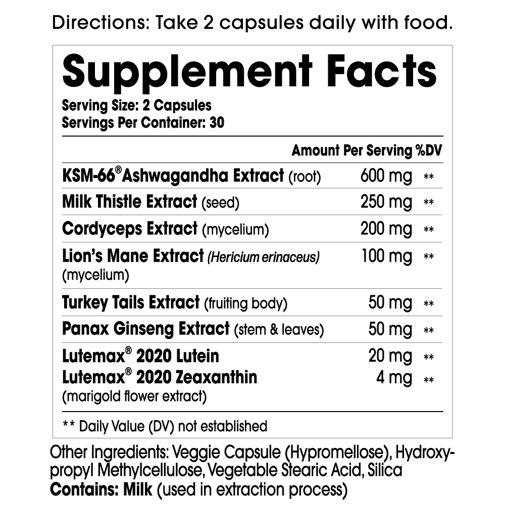ADDA Adaptogen Supplement Facts and Ingredients
